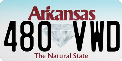 AR license plate 480VWD