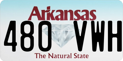 AR license plate 480VWH