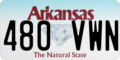 AR license plate 480VWN