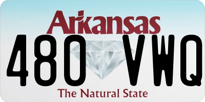 AR license plate 480VWQ
