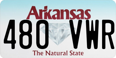 AR license plate 480VWR