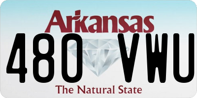 AR license plate 480VWU
