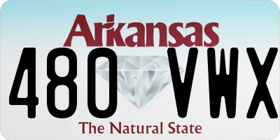 AR license plate 480VWX