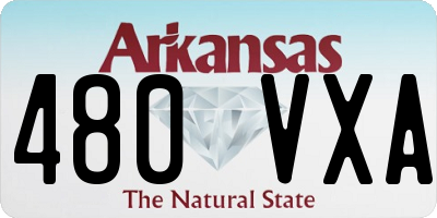 AR license plate 480VXA