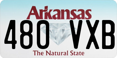 AR license plate 480VXB