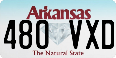 AR license plate 480VXD