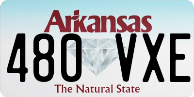AR license plate 480VXE