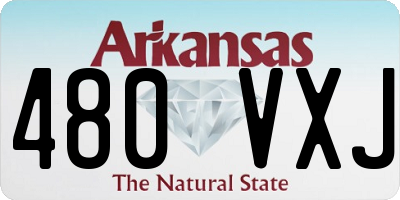 AR license plate 480VXJ