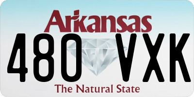 AR license plate 480VXK