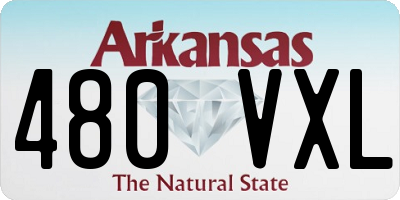 AR license plate 480VXL