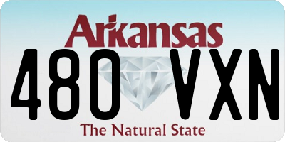 AR license plate 480VXN