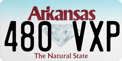 AR license plate 480VXP