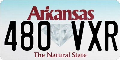 AR license plate 480VXR