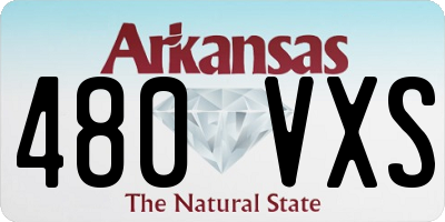 AR license plate 480VXS