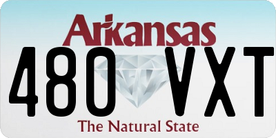 AR license plate 480VXT