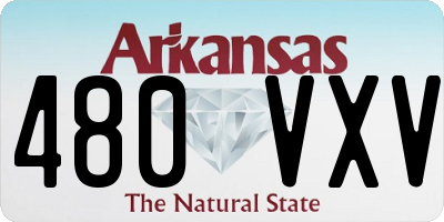 AR license plate 480VXV