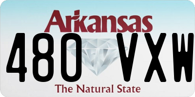 AR license plate 480VXW