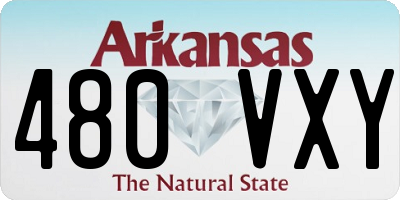 AR license plate 480VXY