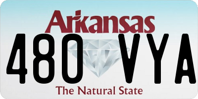 AR license plate 480VYA