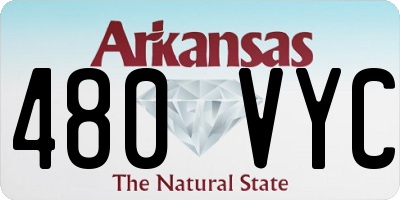 AR license plate 480VYC