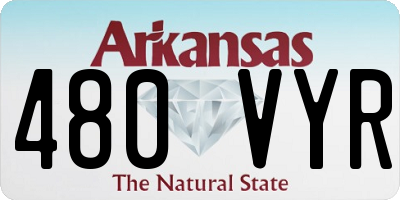 AR license plate 480VYR