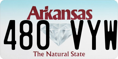 AR license plate 480VYW