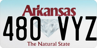 AR license plate 480VYZ