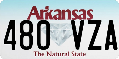 AR license plate 480VZA