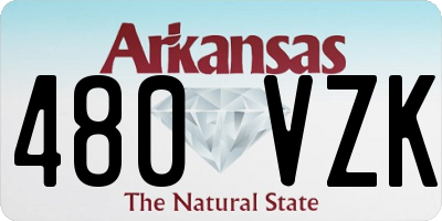 AR license plate 480VZK