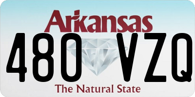 AR license plate 480VZQ
