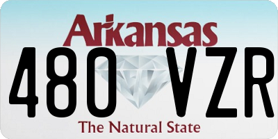 AR license plate 480VZR