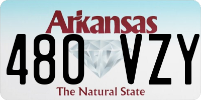 AR license plate 480VZY