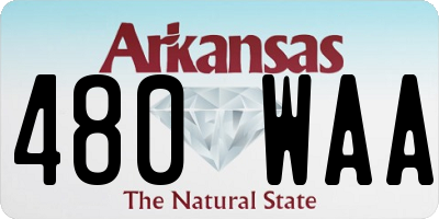 AR license plate 480WAA