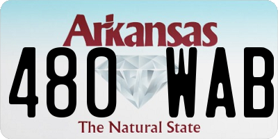 AR license plate 480WAB