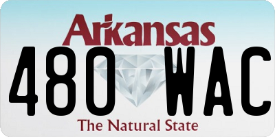 AR license plate 480WAC