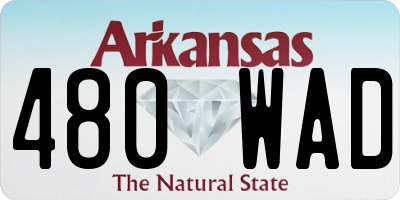 AR license plate 480WAD