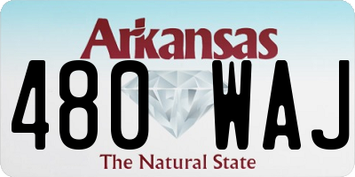 AR license plate 480WAJ