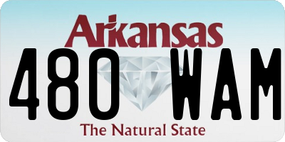 AR license plate 480WAM
