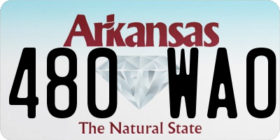 AR license plate 480WAO