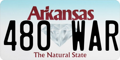 AR license plate 480WAR