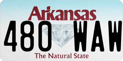 AR license plate 480WAW