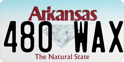 AR license plate 480WAX