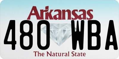 AR license plate 480WBA