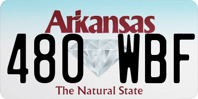 AR license plate 480WBF