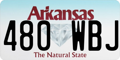 AR license plate 480WBJ