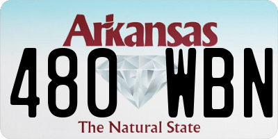 AR license plate 480WBN