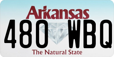 AR license plate 480WBQ