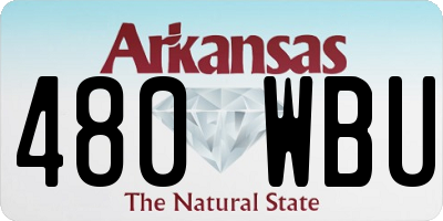 AR license plate 480WBU