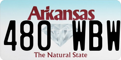 AR license plate 480WBW