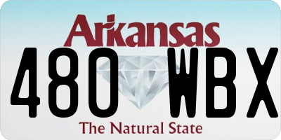 AR license plate 480WBX